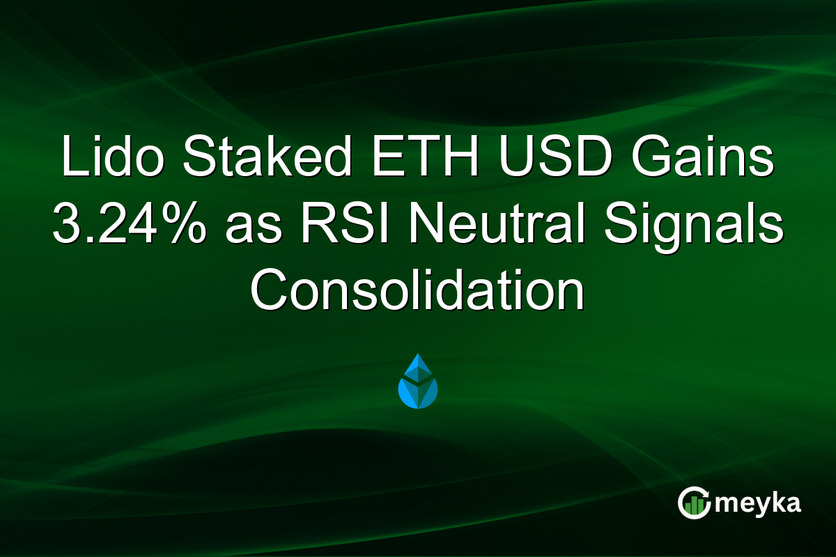 Lido Staked ETH USD Gains 3.24% as RSI Neutral Signals Consolidation