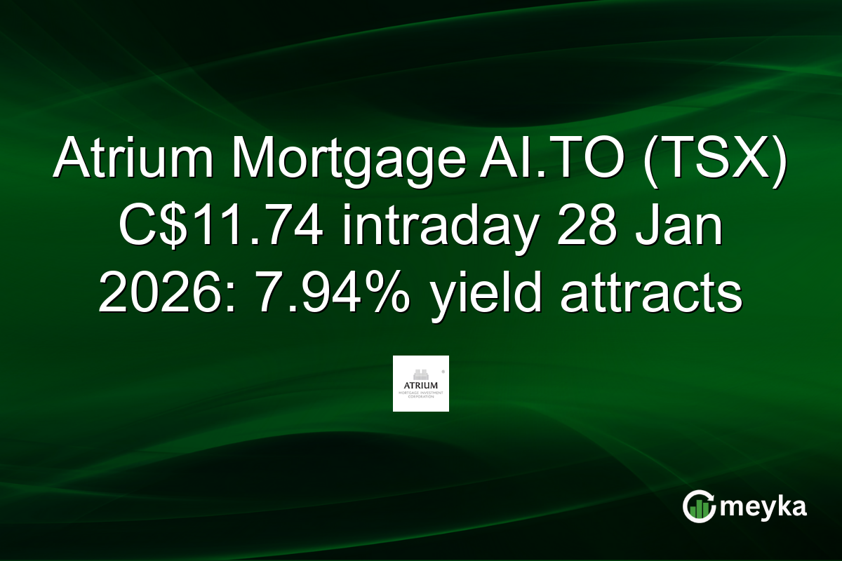 Atrium Mortgage AI.TO (TSX) C$11.74 intraday 28 Jan 2026: 7.94% yield attracts