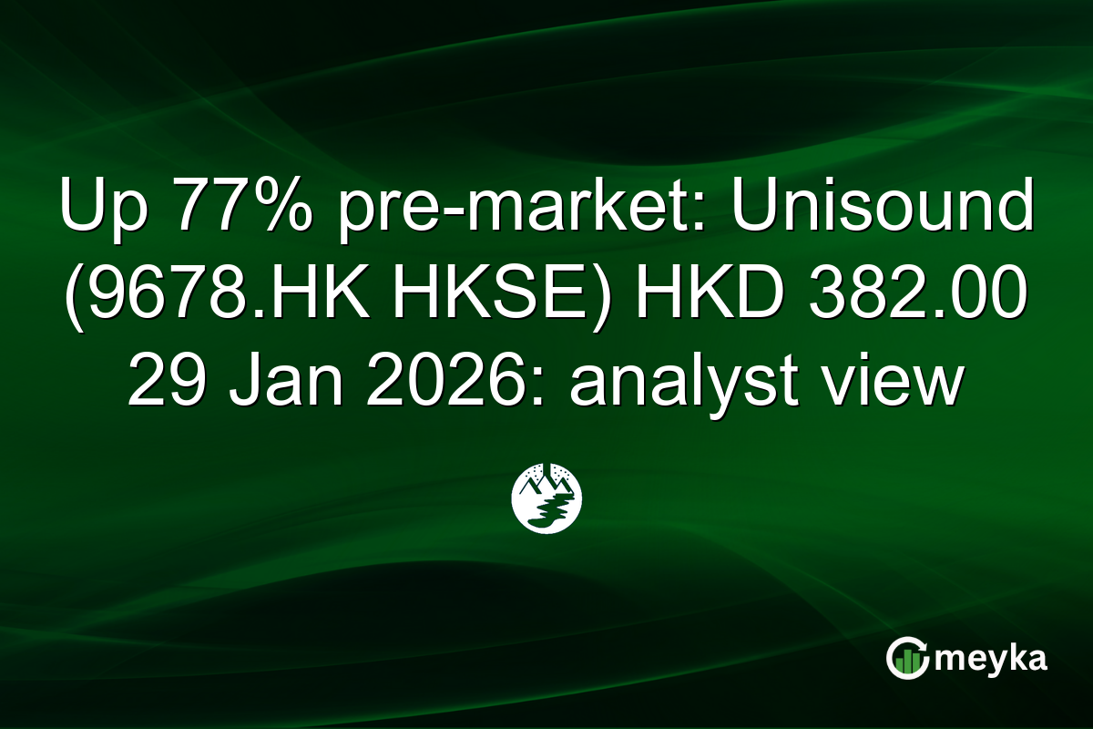 Up 77% pre-market: Unisound (9678.HK HKSE) HKD 382.00 29 Jan 2026: analyst view