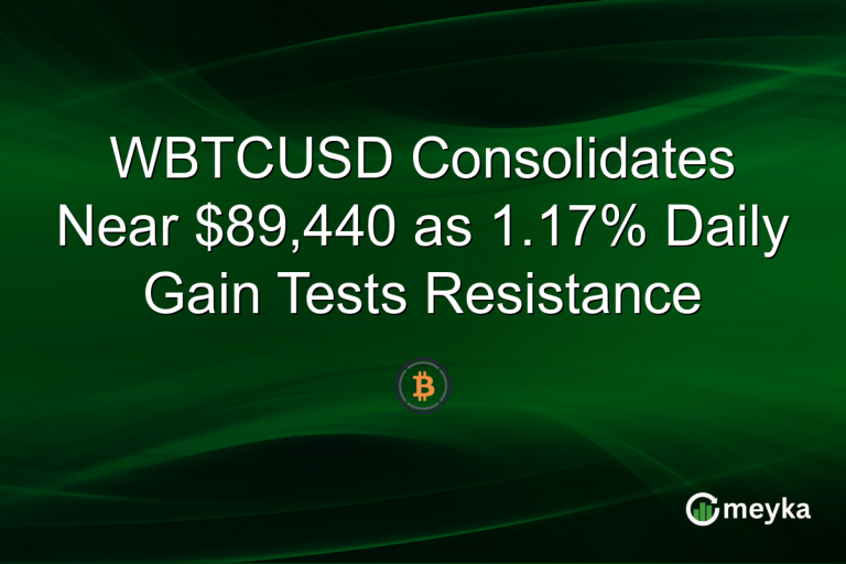 WBTCUSD Consolidates Near $89,440 as 1.17% Daily Gain Tests Resistance