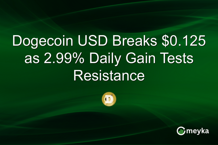 Dogecoin USD Breaks $0.125 as 2.99% Daily Gain Tests Resistance