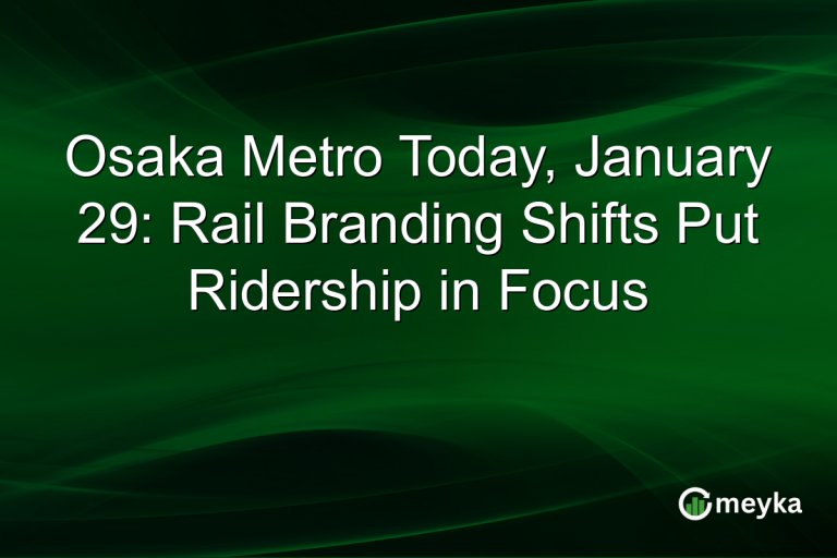 Osaka Metro Today, January 29: Rail Branding Shifts Put Ridership in Focus