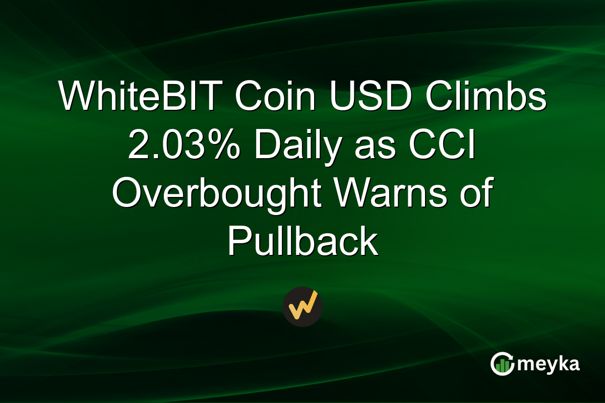 WhiteBIT Coin USD Climbs 2.03% Daily as CCI Overbought Warns of Pullback