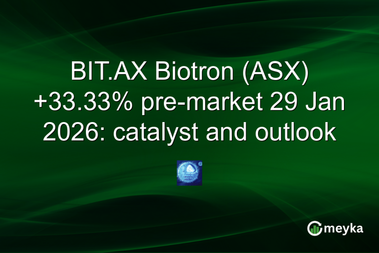 BIT.AX Biotron (ASX) +33.33% pre-market 29 Jan 2026: catalyst and outlook