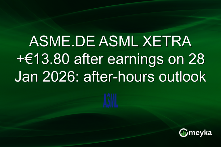 ASME.DE ASML XETRA +€13.80 after earnings on 28 Jan 2026: after-hours outlook
