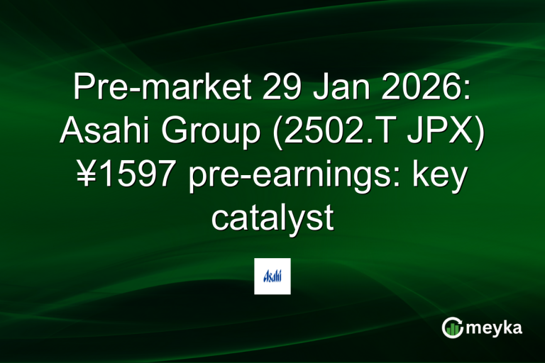 Pre-market 29 Jan 2026: Asahi Group (2502.T JPX) ¥1597 pre-earnings: key catalyst