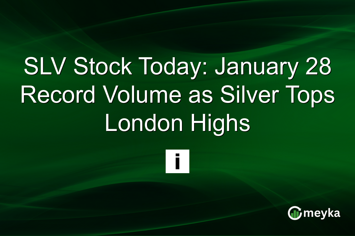 SLV Stock Today: January 28 Record Volume as Silver Tops London Highs