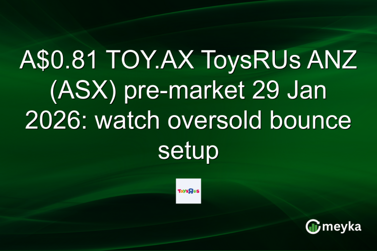 A$0.81 TOY.AX ToysRUs ANZ (ASX) pre-market 29 Jan 2026: watch oversold bounce setup