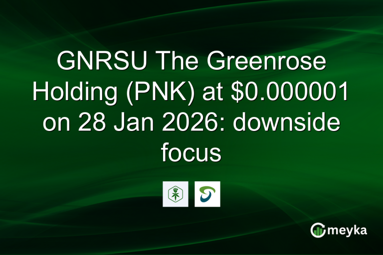 GNRSU The Greenrose Holding (PNK) at $0.000001 on 28 Jan 2026: downside focus