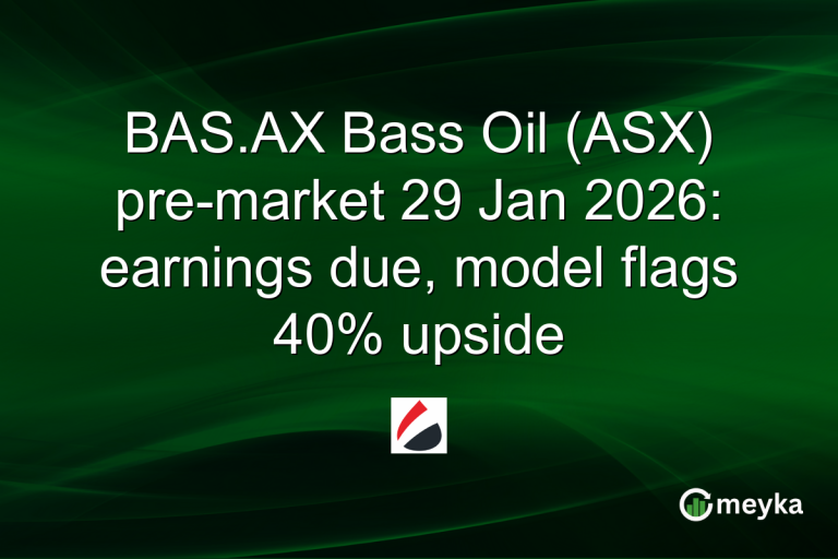 BAS.AX Bass Oil (ASX) pre-market 29 Jan 2026: earnings due, model flags 40% upside