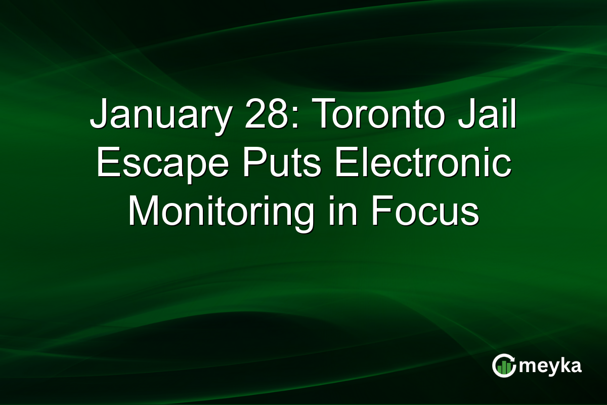 January 28: Toronto Jail Escape Puts Electronic Monitoring in Focus