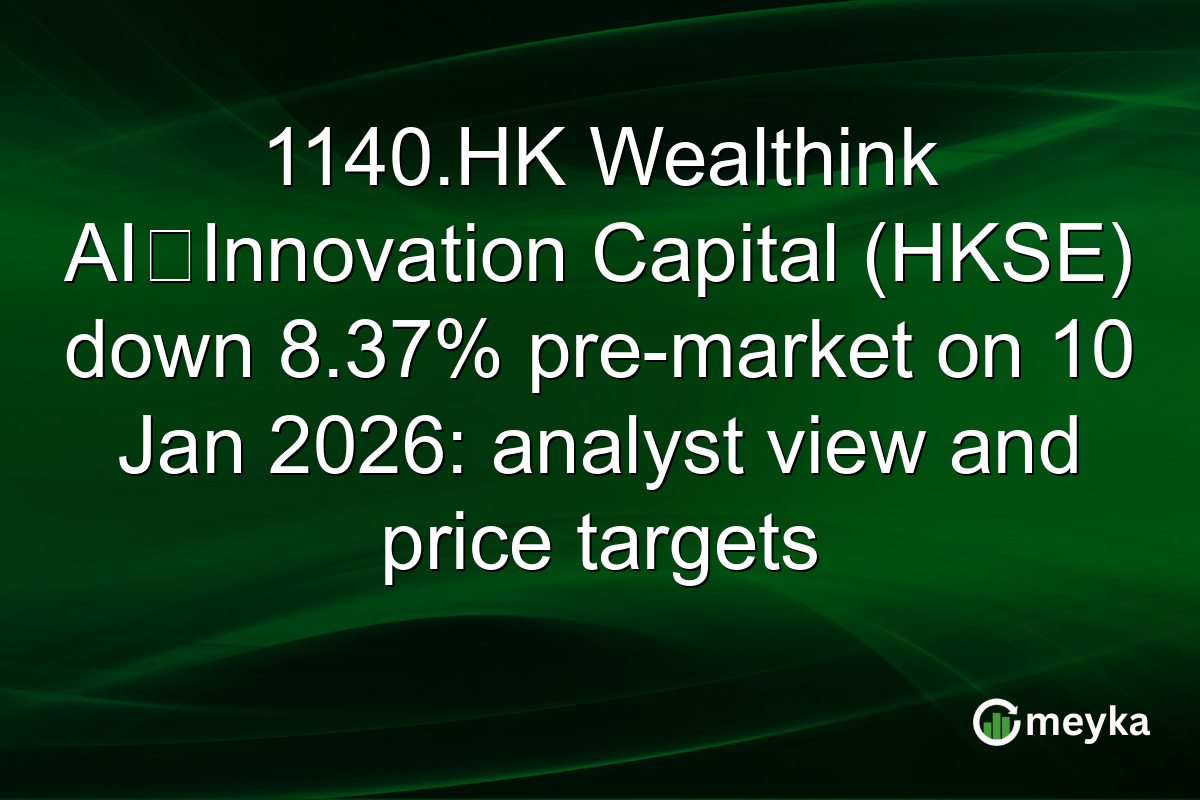 1140.HK Wealthink AI‑Innovation Capital (HKSE) down 8.37% pre-market on 10 Jan 2026: analyst view and price targets