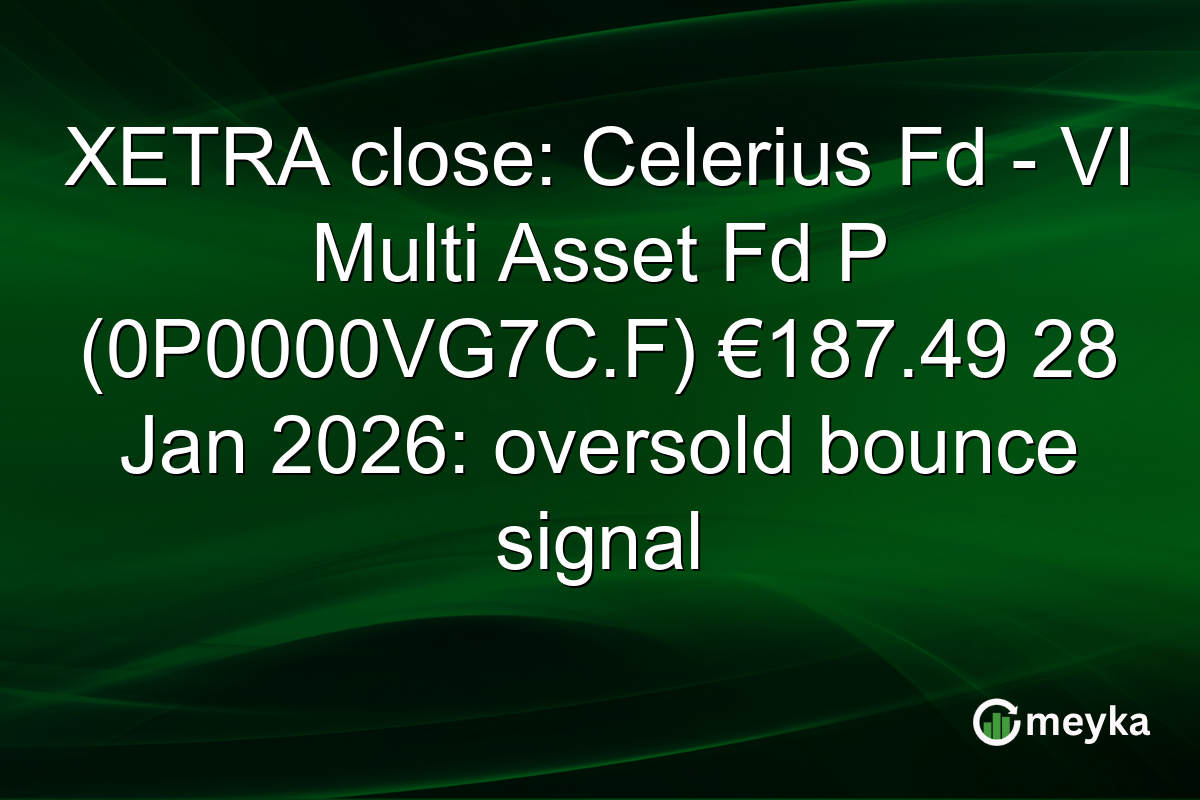 XETRA close: Celerius Fd - VI Multi Asset Fd P (0P0000VG7C.F) €187.49 28 Jan 2026: oversold bounce signal