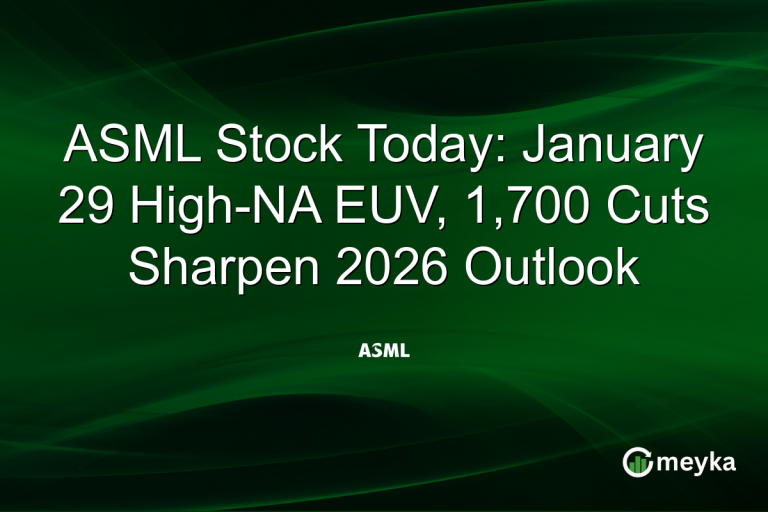 ASML Stock Today: January 29 High-NA EUV, 1,700 Cuts Sharpen 2026 Outlook