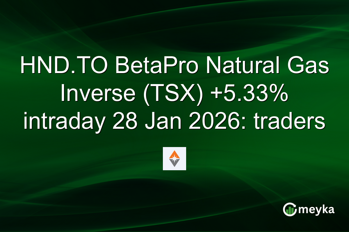 HND.TO BetaPro Natural Gas Inverse (TSX) +5.33% intraday 28 Jan 2026: traders