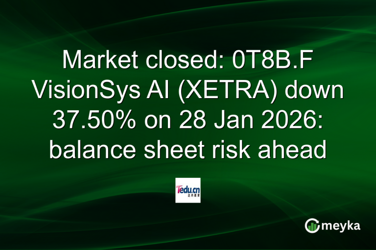 Market closed: 0T8B.F VisionSys AI (XETRA) down 37.50% on 28 Jan 2026: balance sheet risk ahead