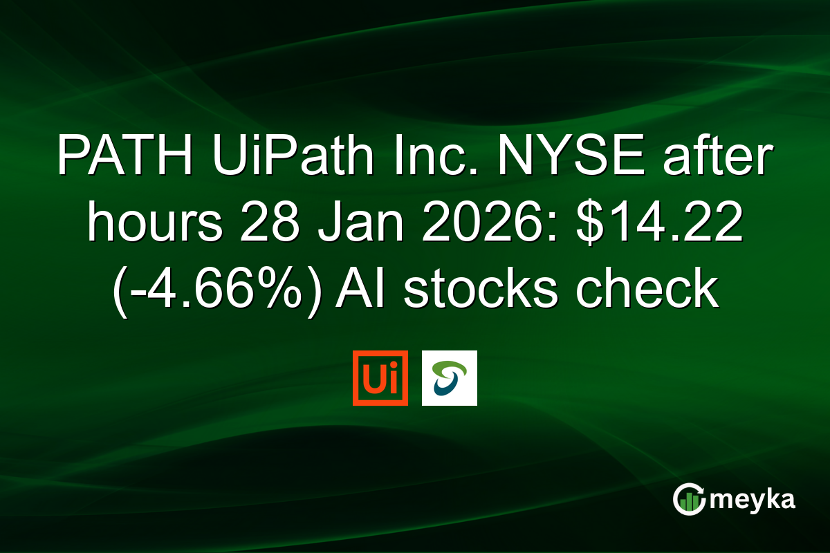 PATH UiPath Inc. NYSE after hours 28 Jan 2026: $14.22 (-4.66%) AI stocks check