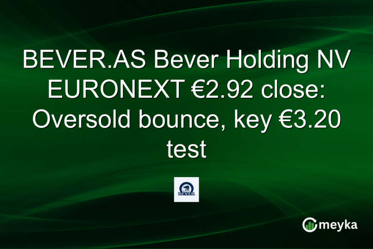 BEVER.AS Bever Holding NV EURONEXT €2.92 close: Oversold bounce, key €3.20 test
