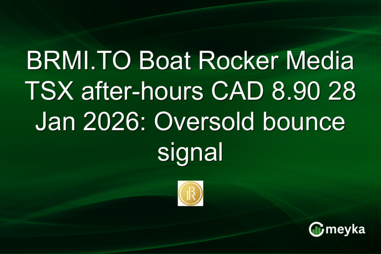 BRMI.TO Boat Rocker Media TSX after-hours CAD 8.90 28 Jan 2026: Oversold bounce signal