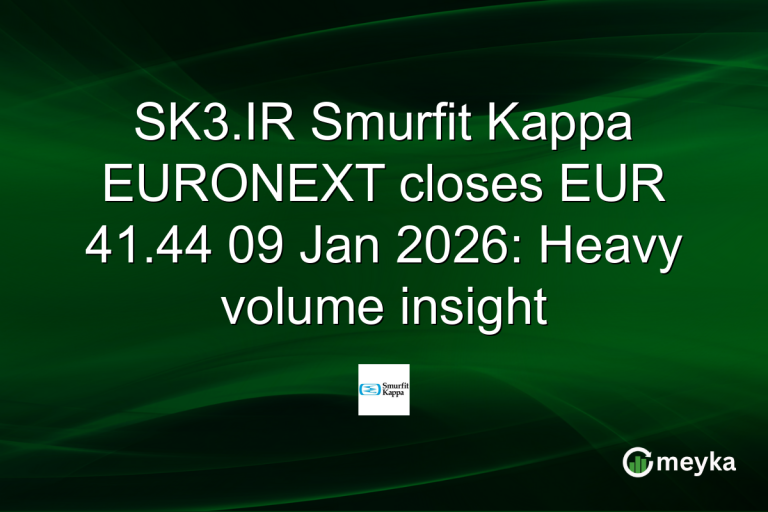 SK3.IR Smurfit Kappa EURONEXT closes EUR 41.44 09 Jan 2026: Heavy volume insight