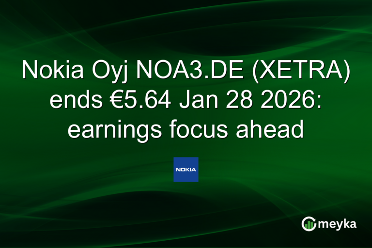 Nokia Oyj NOA3.DE (XETRA) ends €5.64 Jan 28 2026: earnings focus ahead