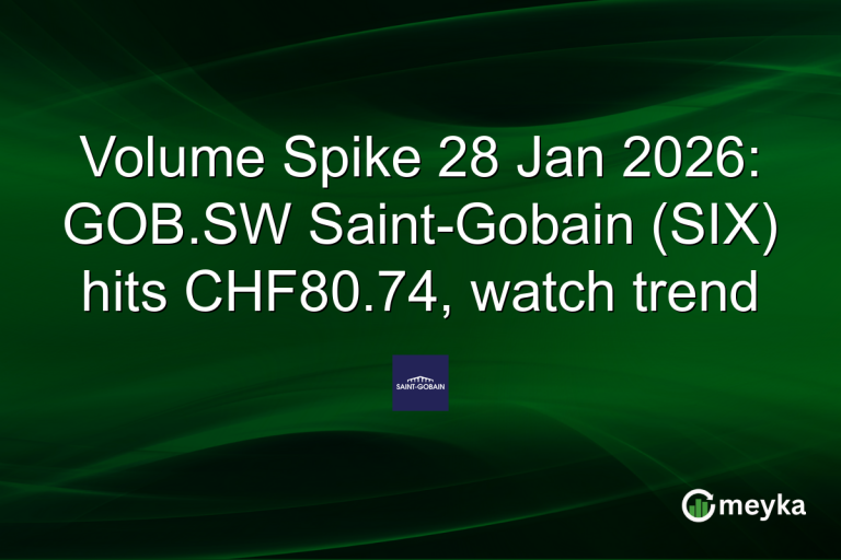 Volume Spike 28 Jan 2026: GOB.SW Saint-Gobain (SIX) hits CHF80.74, watch trend