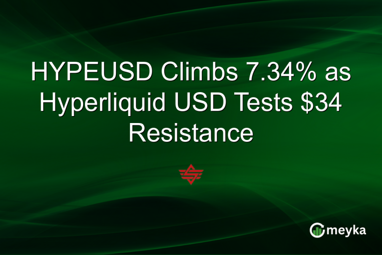 HYPEUSD Climbs 7.34% as Hyperliquid USD Tests $34 Resistance