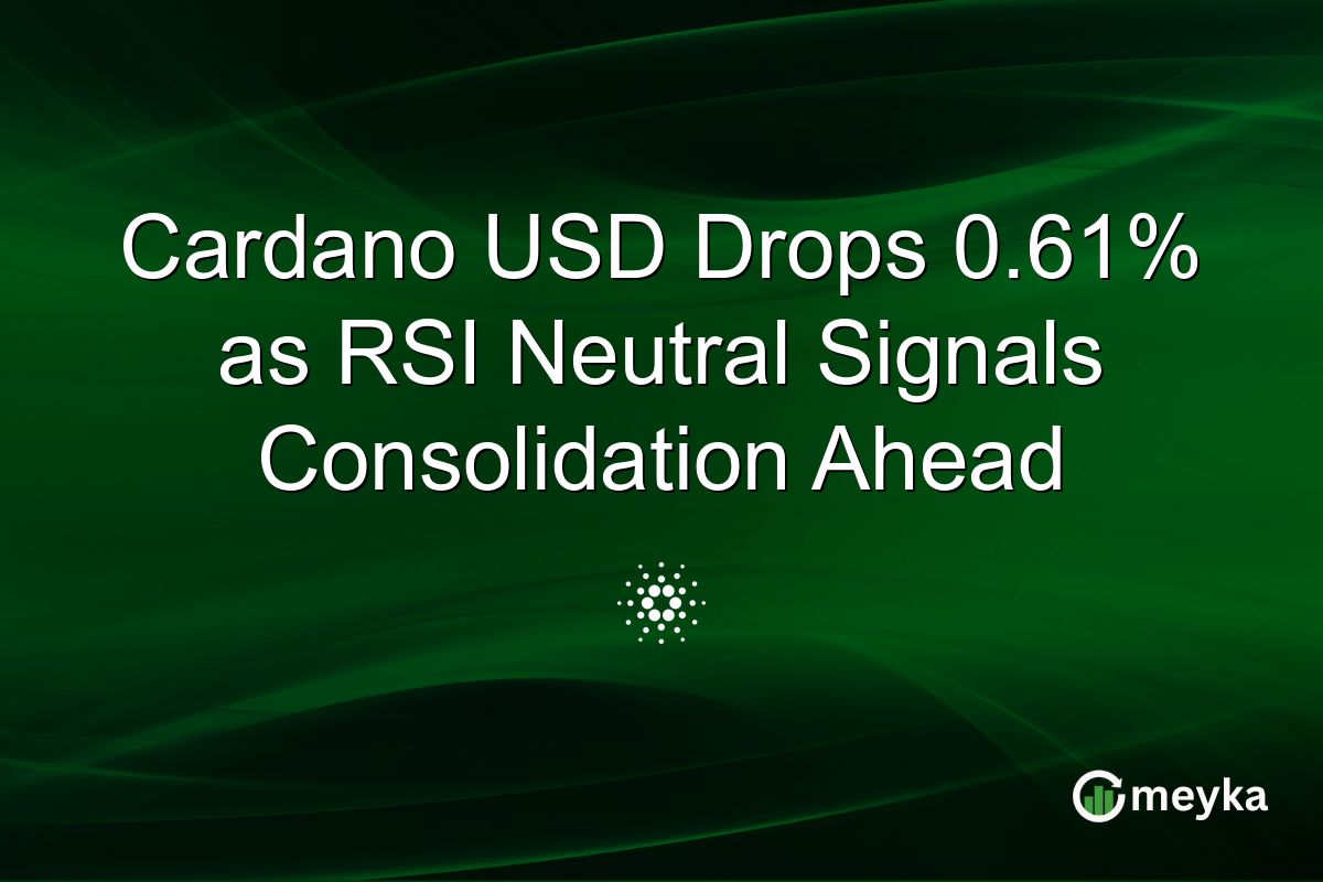 Cardano USD Drops 0.61% as RSI Neutral Signals Consolidation Ahead