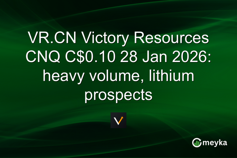 VR.CN Victory Resources CNQ C$0.10 28 Jan 2026: heavy volume, lithium prospects