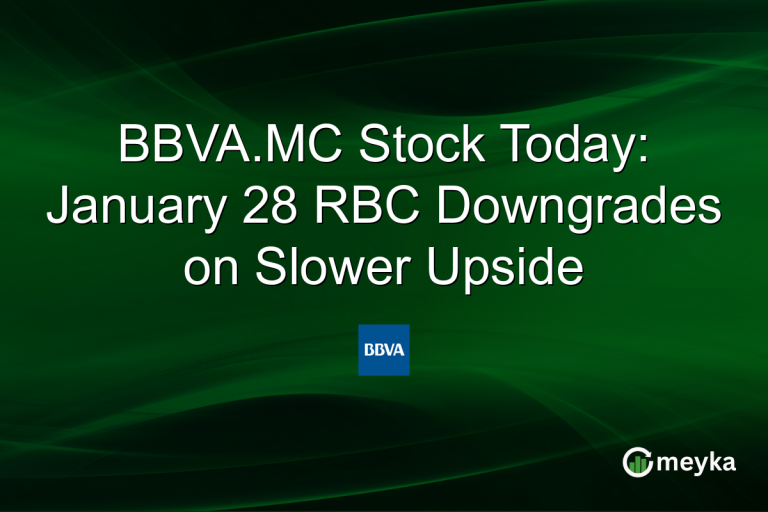 BBVA.MC Stock Today: January 28 RBC Downgrades on Slower Upside