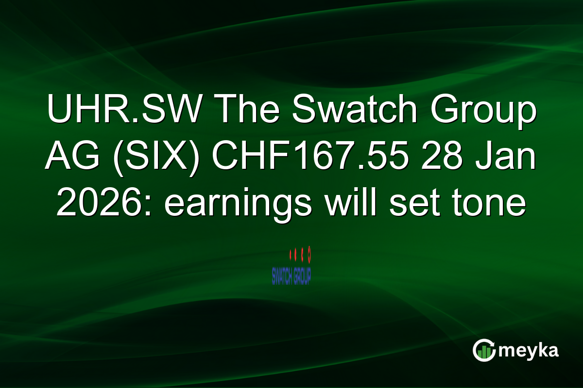 UHR.SW The Swatch Group AG (SIX) CHF167.55 28 Jan 2026: earnings will set tone