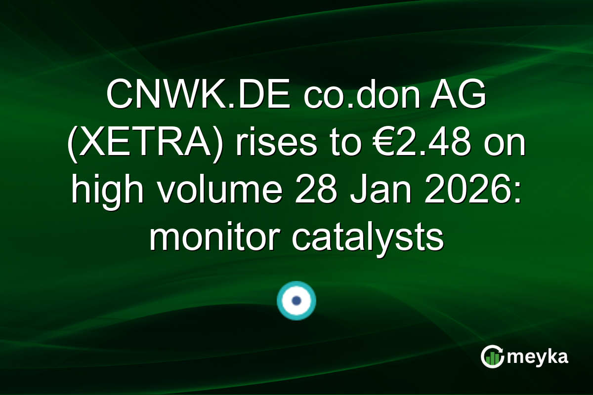 CNWK.DE co.don AG (XETRA) rises to €2.48 on high volume 28 Jan 2026: monitor catalysts