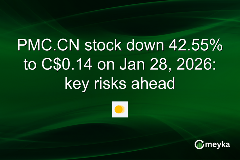 PMC.CN stock down 42.55% to C$0.14 on Jan 28, 2026: key risks ahead