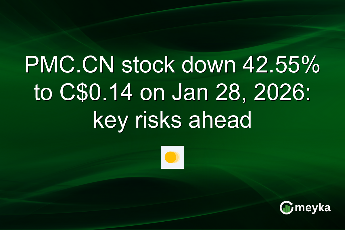 PMC.CN stock down 42.55% to C$0.14 on Jan 28, 2026: key risks ahead