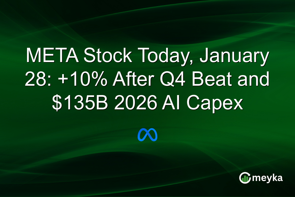 META Stock Today, January 28: +10% After Q4 Beat and $135B 2026 AI Capex