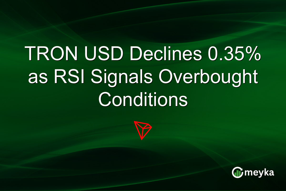 TRON USD Declines 0.35% as RSI Signals Overbought Conditions