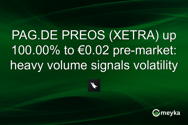 PAG.DE PREOS (XETRA) up 100.00% to €0.02 pre-market: heavy volume signals volatility
