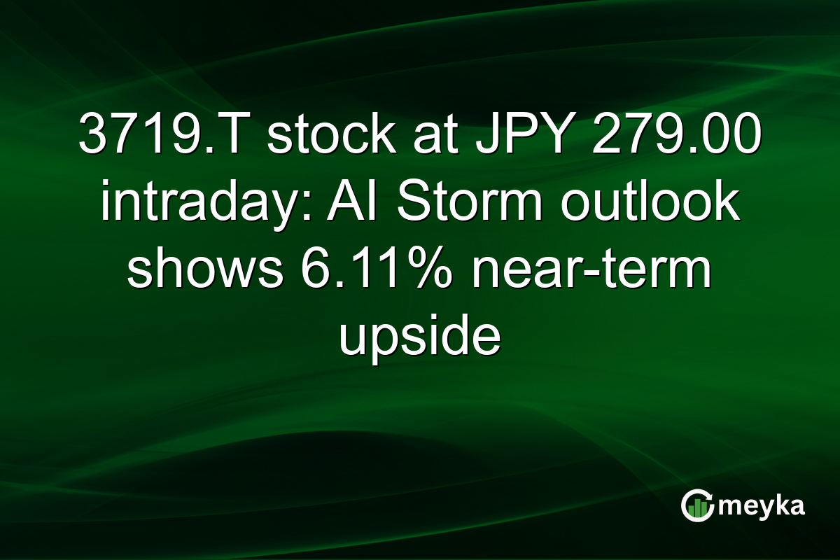 3719.T stock at JPY 279.00 intraday: AI Storm outlook shows 6.11% near-term upside