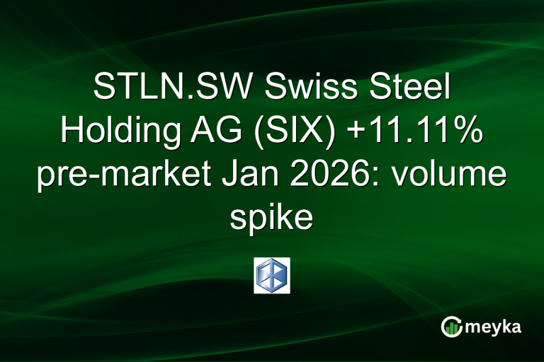 STLN.SW Swiss Steel Holding AG (SIX) +11.11% pre-market Jan 2026: volume spike