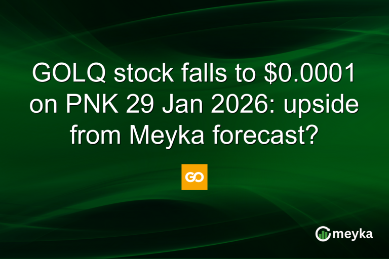 GOLQ stock falls to $0.0001 on PNK 29 Jan 2026: upside from Meyka forecast?