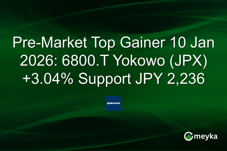 Pre-Market Top Gainer 10 Jan 2026: 6800.T Yokowo (JPX) +3.04% Support JPY 2,236