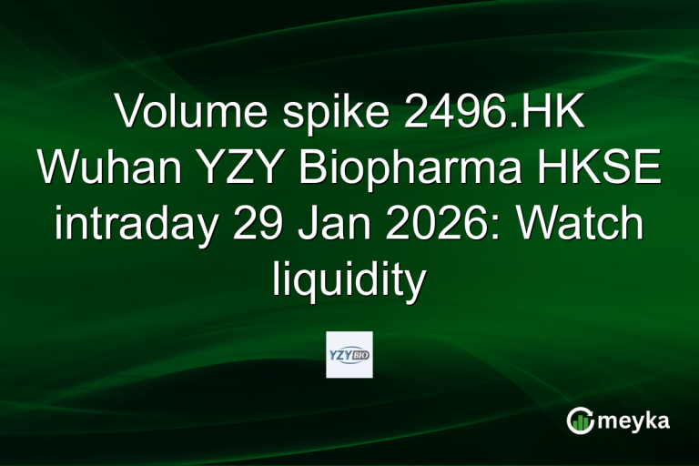 Volume spike 2496.HK Wuhan YZY Biopharma HKSE intraday 29 Jan 2026: Watch liquidity