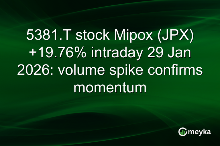 5381.T stock Mipox (JPX) +19.76% intraday 29 Jan 2026: volume spike confirms momentum