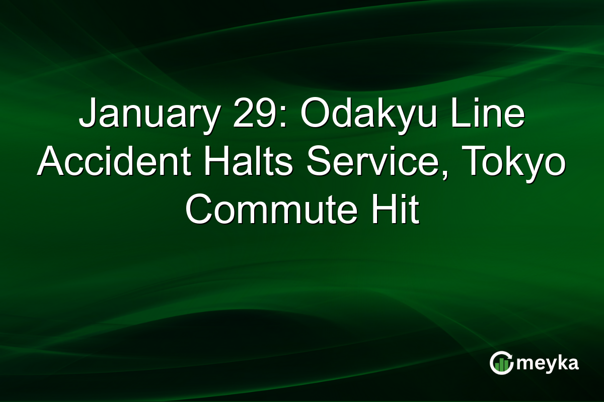January 29: Odakyu Line Accident Halts Service, Tokyo Commute Hit