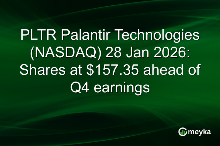 PLTR Palantir Technologies (NASDAQ) 28 Jan 2026: Shares at $157.35 ahead of Q4 earnings
