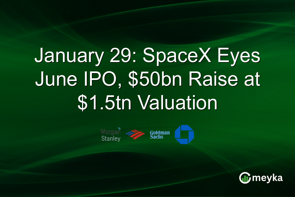 January 29: SpaceX Eyes June IPO, $50bn Raise at $1.5tn Valuation