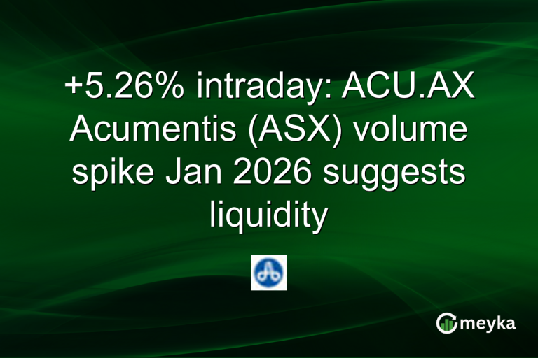 +5.26% intraday: ACU.AX Acumentis (ASX) volume spike Jan 2026 suggests liquidity