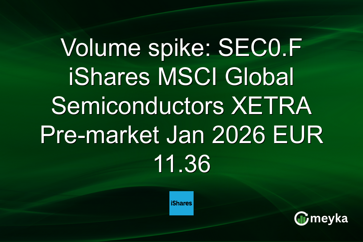 Volume spike: SEC0.F iShares MSCI Global Semiconductors XETRA Pre-market Jan 2026 EUR 11.36