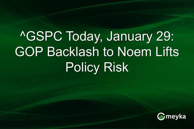 ^GSPC Today, January 29: GOP Backlash to Noem Lifts Policy Risk