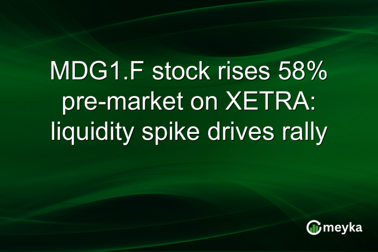 MDG1.F stock rises 58% pre-market on XETRA: liquidity spike drives rally